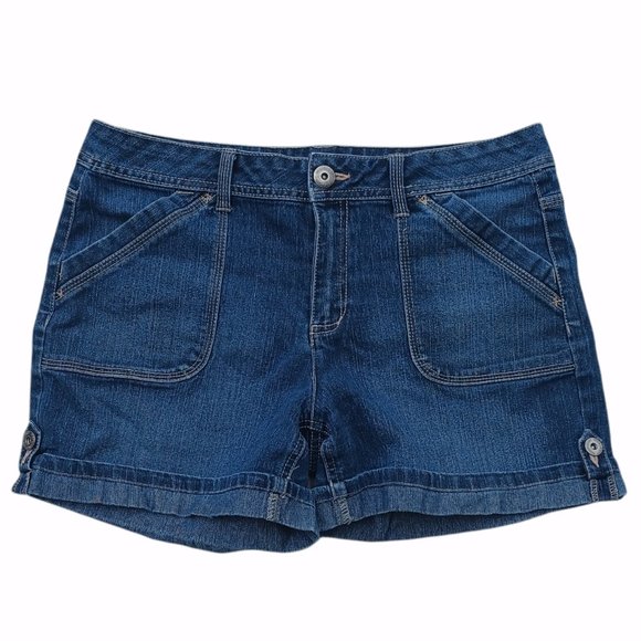 French Cuff Denim Shorts Size 12 - Picture 1 of 3